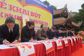 Hai Duong: Khai but ceremony held to remember renowned teacher