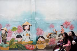 Mural paintings stir quiet valley in Da Nang 