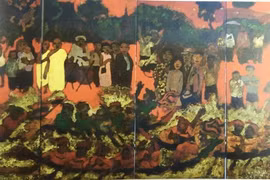 Vietnamese, French artists exhibit lacquer paintings