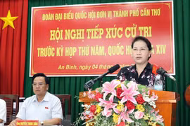 NA Chairwoman meets voters in Can Tho city