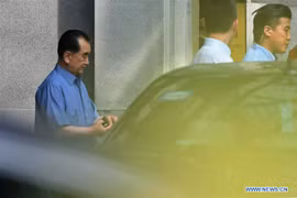 DPRK delegation leader Kim Chang Son appears in Singapore 