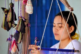 Ninh Thuan artisans restore old patterns on Cham brocade