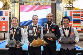 Vietnamese player wins bronze at world three-cushion champ