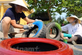 More recycled playground opened for kids in Hanoi 