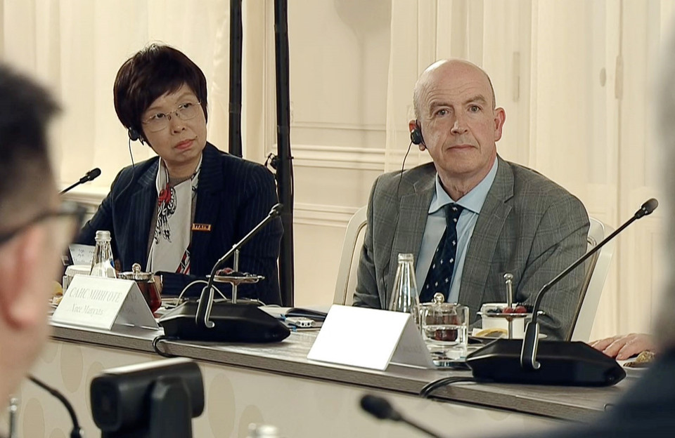 VNA Director General Vu Viet Trang attends the interview with Russian President Vladimir Putin. (Photo: VNA)