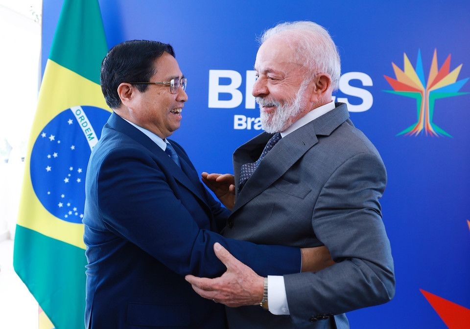 Prime Minister Pham Minh Chinh meets with President Luiz Inácio Lula da Silva in Rio de Janeiro (Photo: VNA)