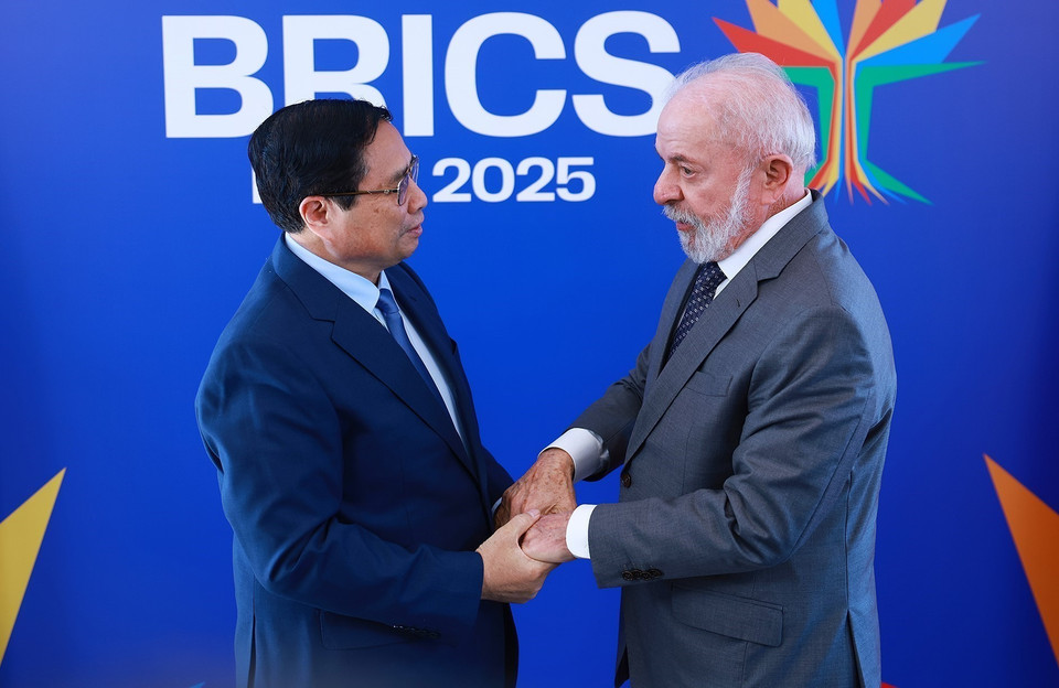 Prime Minister Pham Minh Chinh meets with President Luiz Inácio Lula da Silva in Rio de Janeiro (Photo: VNA)