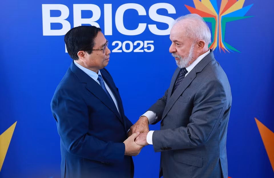 Prime Minister Pham Minh Chinh meets with President Luiz Inácio Lula da Silva in Rio de Janeiro (Photo: VNA)
