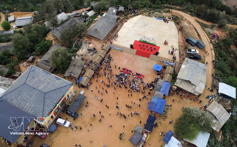 Nam Nghiep village in Ngoc Chien commune, Son La province, the venue of the 2026 hawthorn blossom festival. (Photo: VNA)