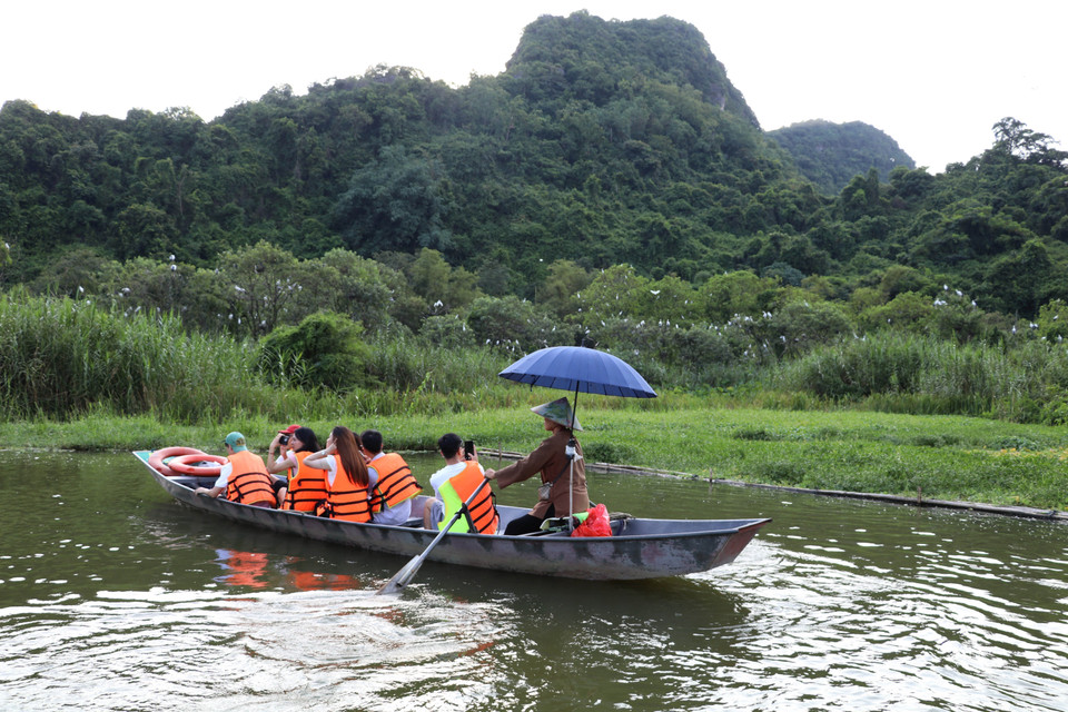 Visitors to Thung Nham Bird Park can admire the wild beauty of its avian residents. (Photo: VNA)