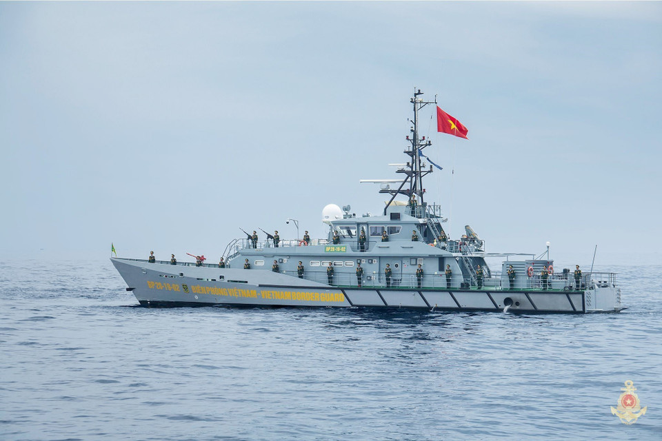Border Guard flotilla takes part in the naval parade. (Photo: Vietnam People’s Navy/VNA)
