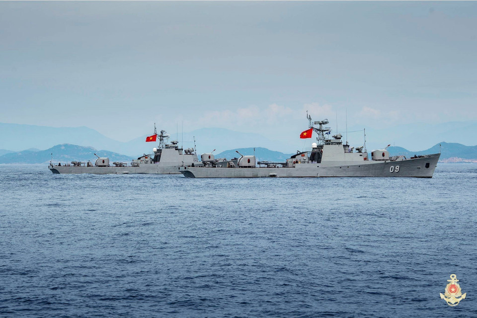 Fisheries surveillance flotilla joins the naval parade. (Photo: Vietnam People’s Navy/VNA)