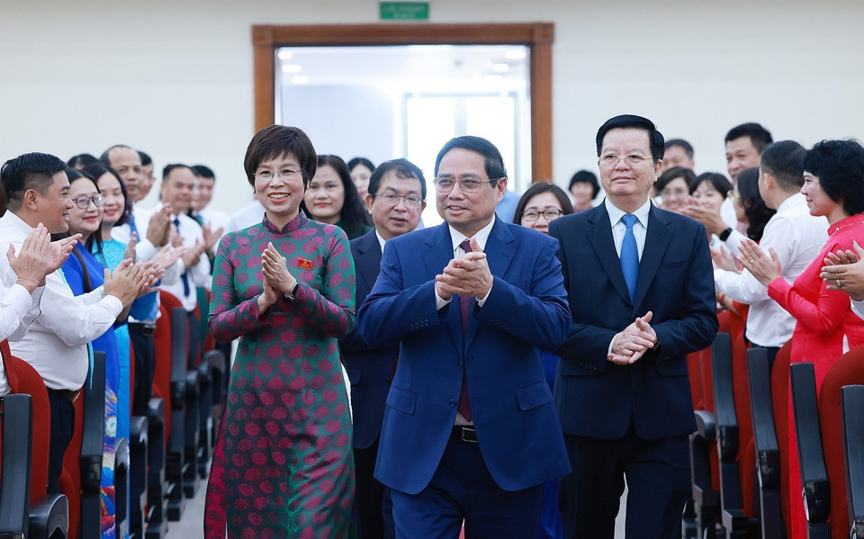 Prime Minister Pham Minh Chinh attends the 27th Congress of the Vietnam News Agency’s Party organisation. (Photo: VNA)