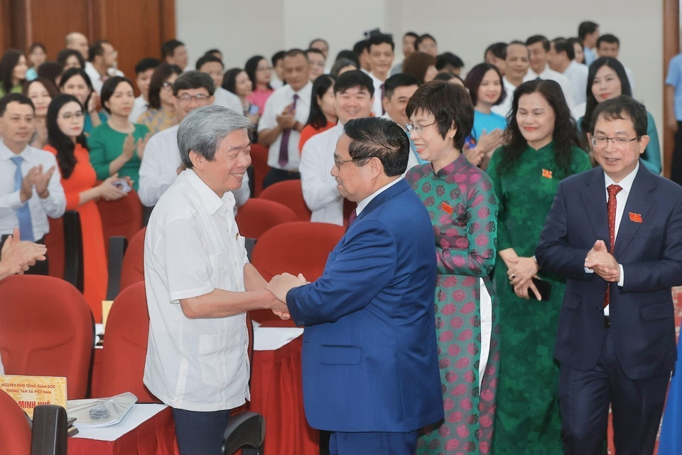 Prime Minister Pham Minh Chinh and delegates at the Congress. (Photo: VNA)