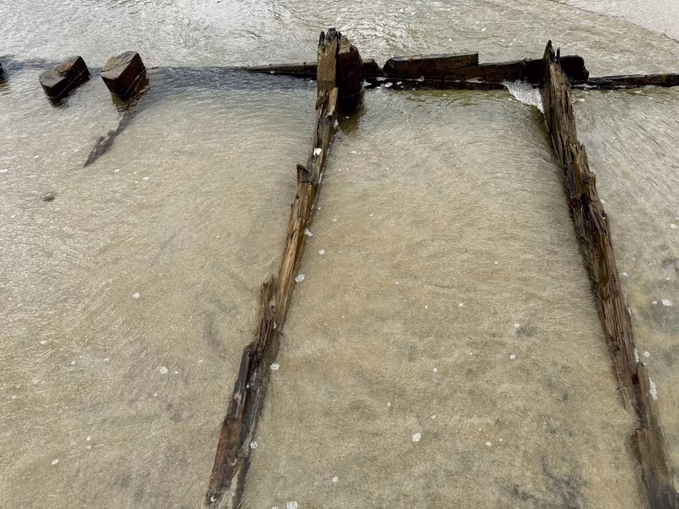 Inner wooden compartments divide the hull into sections. (Photo: VNA)