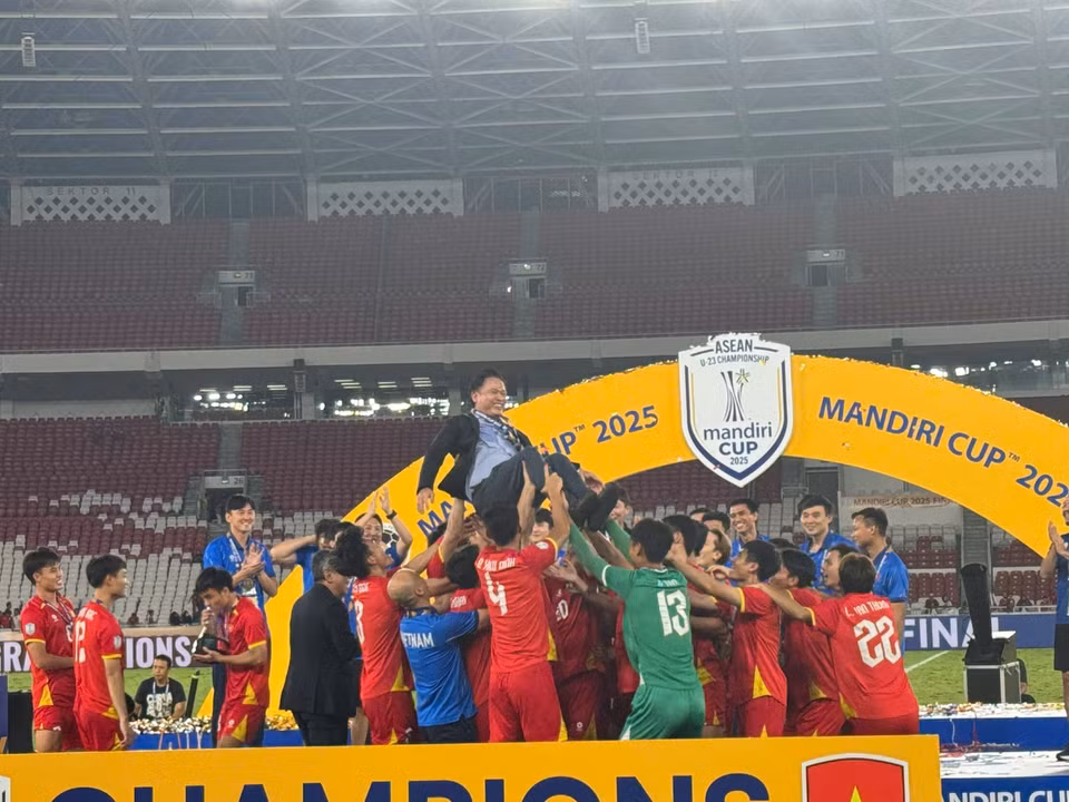 Vietnam become the first team to win three consecutive U23 ASEAN titles. (Photo: VFF/VNA)