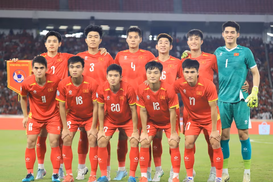 Starting line-up of Vietnam U23 in the final. (Photo: VNA)
