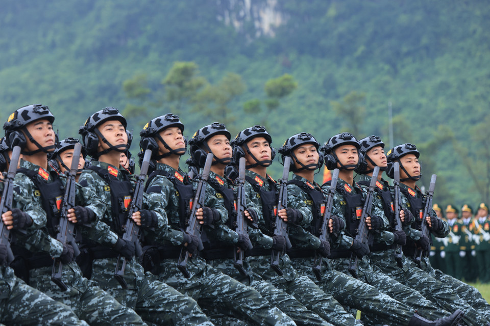 Special task force in the rehearsal. (Photo: VNA)