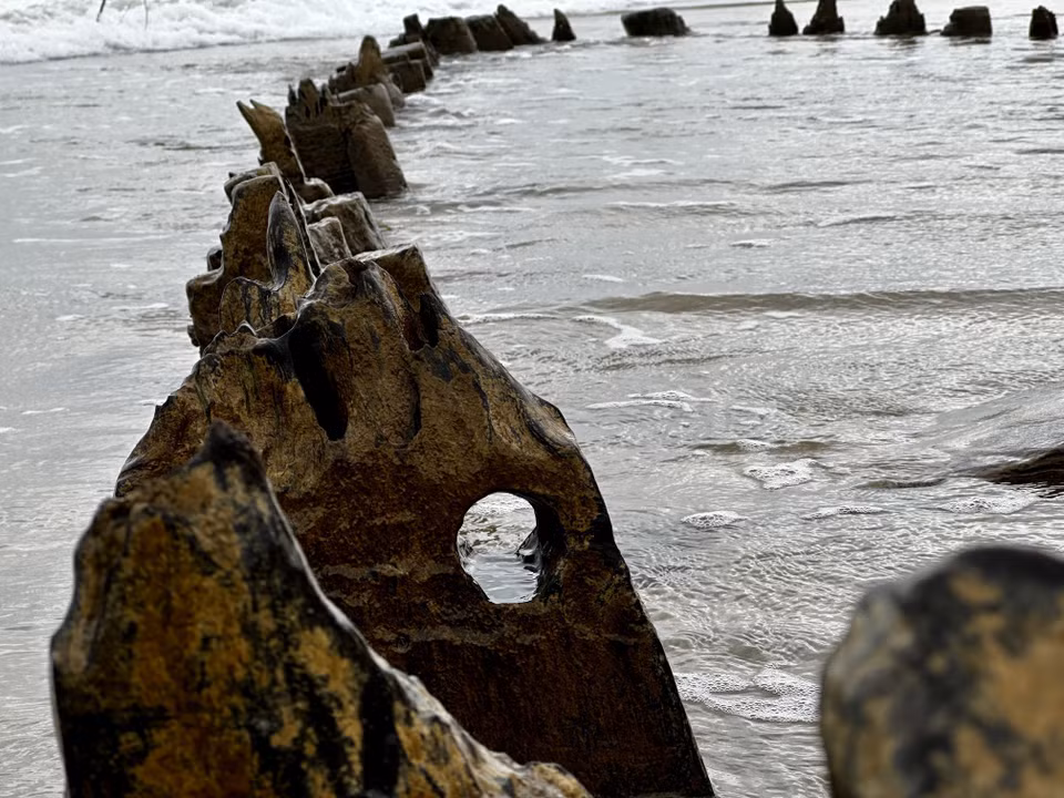Natural forces have eroded its wooden hull. (Photo: VNA)