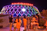 Visiting Dien Bien Phu battlefield relics complex at night