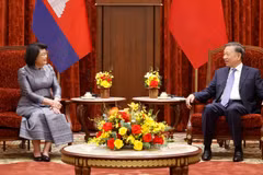 Vietnamese leaders receive Cambodian National Assembly President