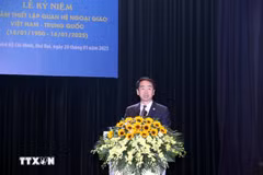 Chinese Ambassador to Vietnam He Wei addresses the event. (Photo: VNA)
