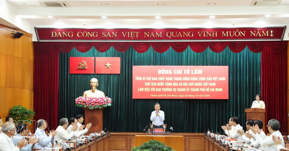 Top leader urges Ho Chi Minh City to strengthen autonomy, implementation capacity