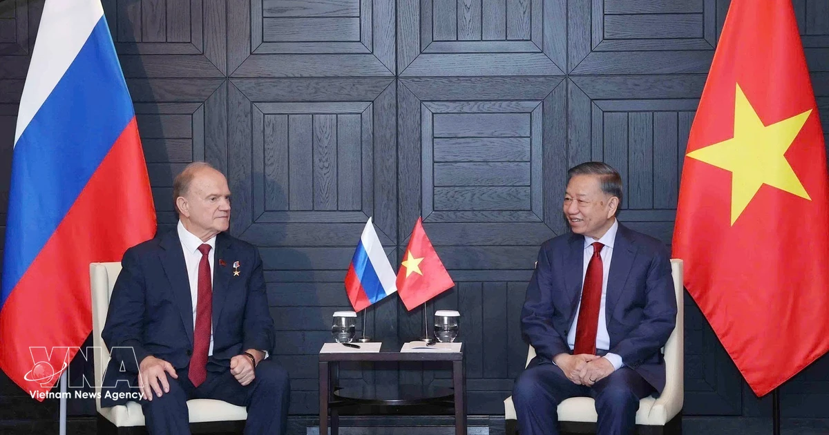Top Vietnamese leader meets Russian Communist Party chief