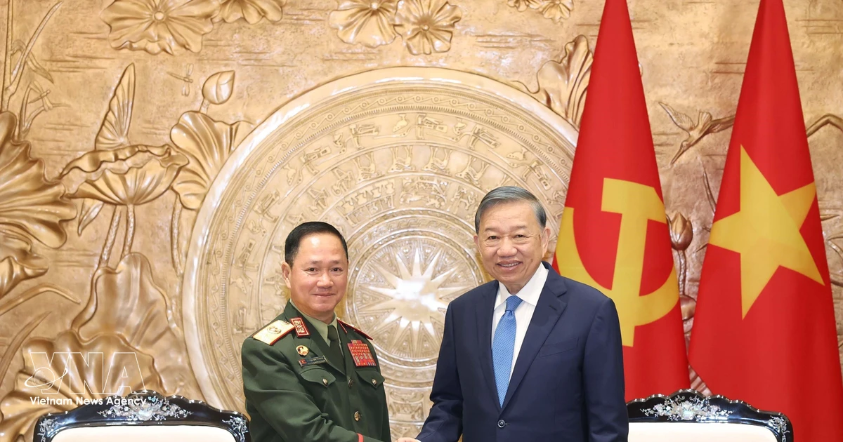 Top leader hosts Lao Deputy Prime Minister and Defence Minister
