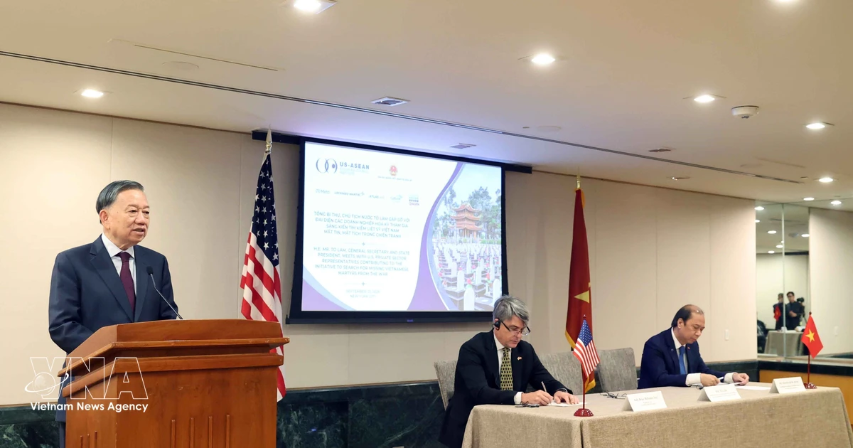 Top leader meets with USABC representatives, hears report on Vietnam War Accounting Initiative