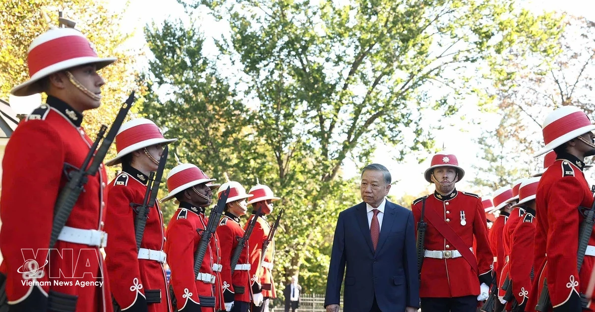 Governor General of Canada hosts welcome ceremony for Vietnam’s top leader