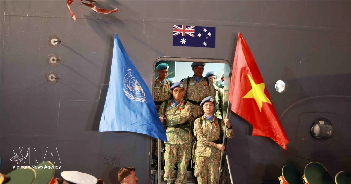 Vietnamese peacekeepers return home after a year in South Sudan