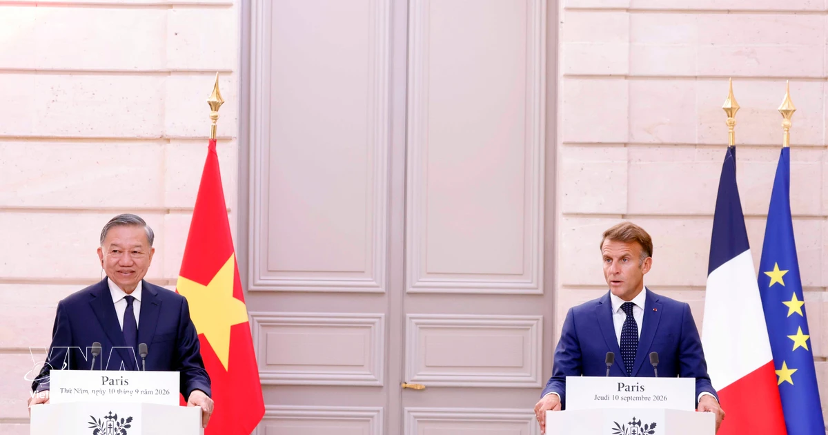 Top Vietnamese leader, French President meet press ahead of talks in Paris