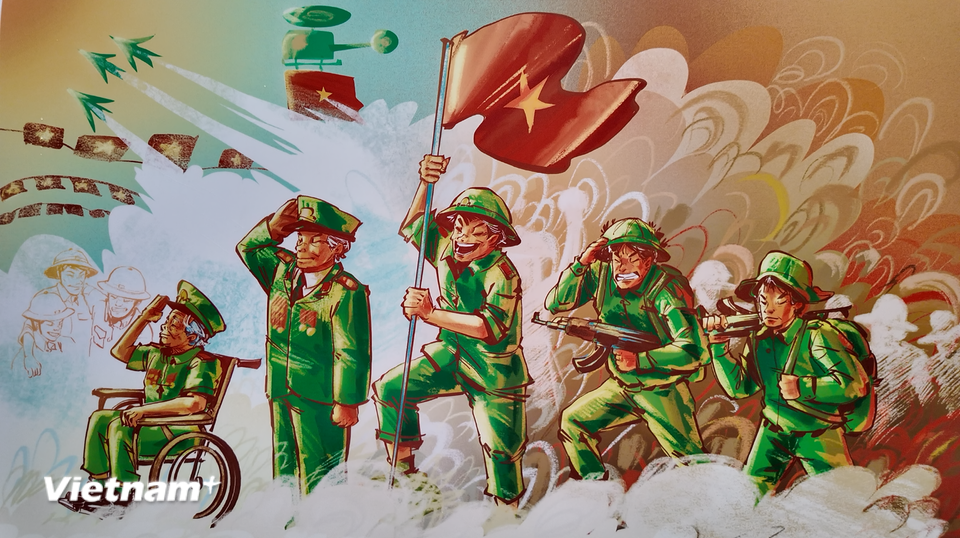 The veterans' contingent, affectionately described as the group that doesn't need to march in perfect formation but just needs to show up, reflects the younger generation's deep respect and admiration for those who served. (Photo: VietnamPlus)