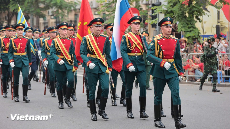 The Russian military contingent (Photo: VietnamPlus)