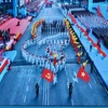 Full dress rehearsal for the parade celebrating the 50th anniversary of Southern Liberation and National Reunification
