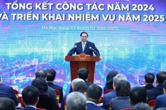 PM Pham Minh Chinh speaks at the conference on January 11 to review the VTV’s performance in 2024 and launch tasks for 2025. (Photo: VNA)