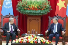 Vietnamese leaders receive UN Secretary-General in Hanoi