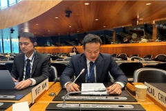 Ambassador Mai Phan Dung, Permanent Representative of Vietnam to the UN, the WTO, and other international organisations in Geneva, speaks at the UK’s first Trade Policy Review at the WTO. (Photo: VNA)