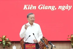 Party General Secretary To Lam speaks at the working session in Kien Giang province on June 4. (Photo: VNA)