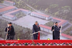 Party, Government leaders attend groundbreaking ceremony for inter-level boarding schools