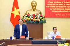 Prime Minister Pham Minh Chinh speaks at the working session on July 15 to review the implementation of Resolution No. 60-NQ/TW. (Photo: VNA)