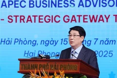 State President Luong Cuong speaks at the Hai Phong Investment Promotion Conference in the northern port city on July 15. (Photo: VNA)
