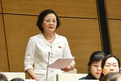 Deputy Prime Minister Pham Thi Thanh Tra speaks at the 15th National Assembly's tenth session. (Photo: VNA)