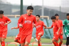 Vietnam's national under-23 football team during the training camp for the 2025 ASEAN U23 Championship. (Photo courtesy of VFF)