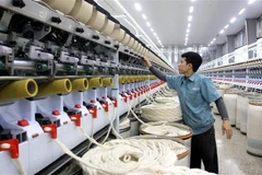 Yarn production at the Logitex Co. Ltd in the Vu Ninh Industrial Cluster, Thai Binh province (Photo: VNA)