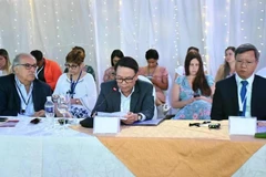 Standing Vice Chairman of the Vietnam Journalists’ Association Nguyen Duc Loi (centre) at the th International Colloquium Patria in Havana. (Photo: VNA)