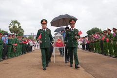 The fallen soldiers' remains are repartriated from Cambodia. (Photo: VNA)