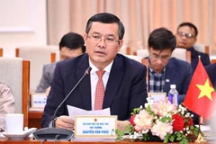 Deputy Minister of Education and Training Nguyen Van Phuc at the working session with representatives from 21 US higher education institutions in Hanoi on March 31. (Photo: Ministry of Education and Training)