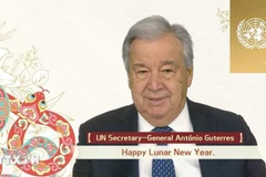 UN Secretary-General Antonio Guterres in his video message (Photo: VNA)